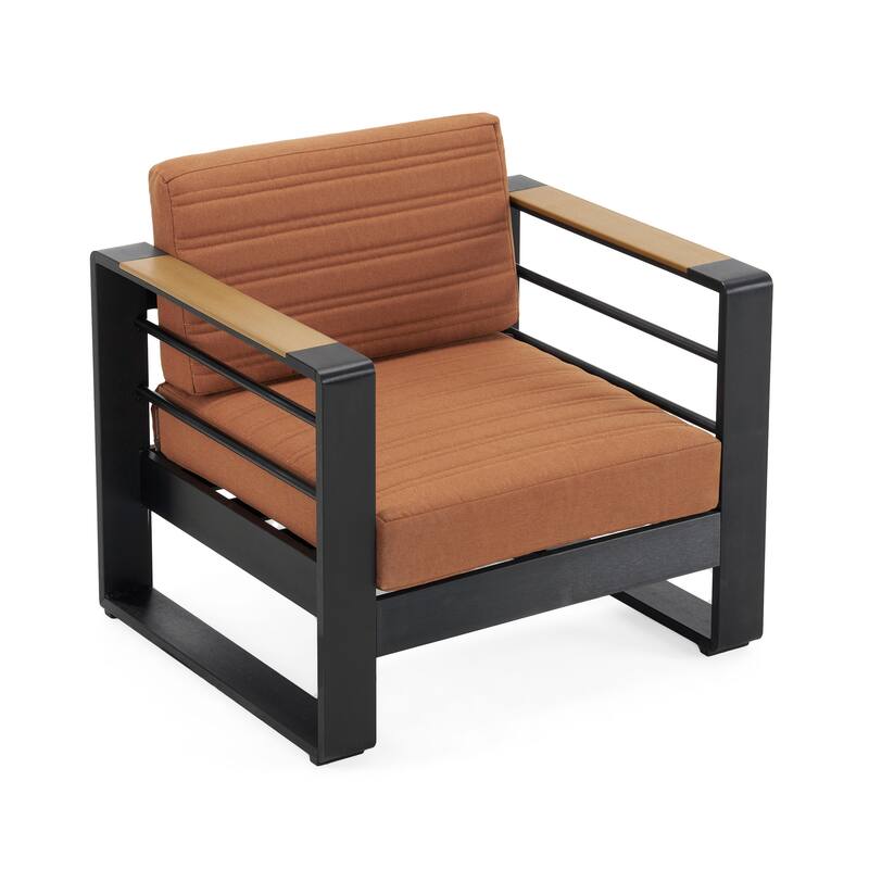 GIOVANNA CLUB CHAIR with Soft Cushions and Durable Wooden Frame, Perfect for Indoor and Outdoor