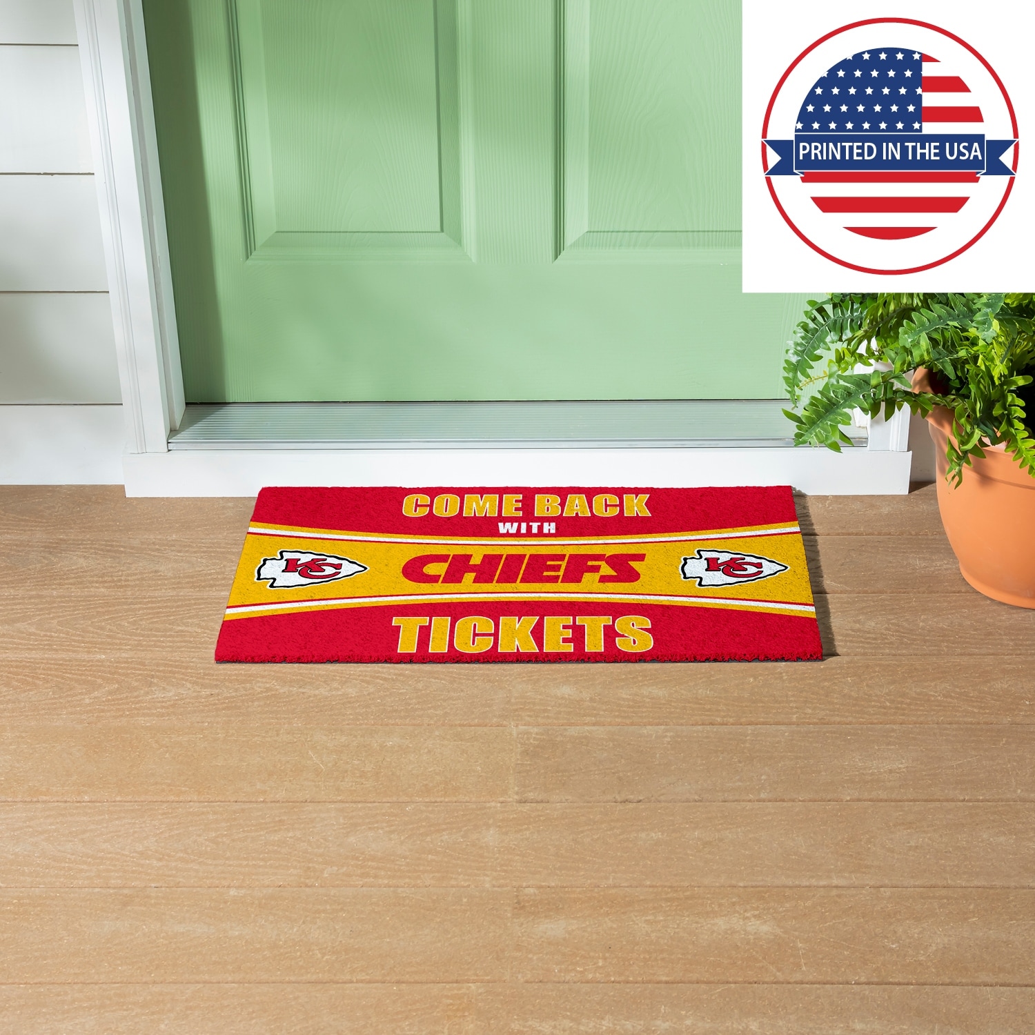 Kansas City Chiefs Rug, Chiefs Door Mat, Welcome Mat