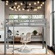 preview thumbnail 1 of 13, Twin Size Wood Bunk Bed with Built-In Desk and Ladder ,Easy Assembly Grey