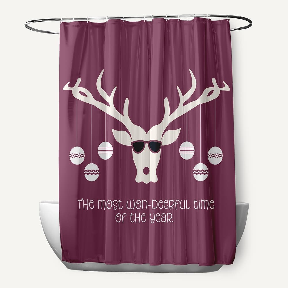 Cool Christmas Deer Shower Curtain