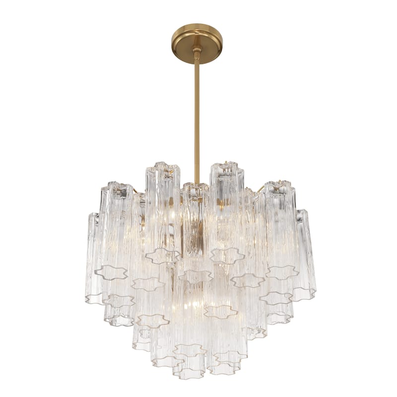 Addis 6 Light Aged Brass Chandelier - 19.75"W x 14"H x 19.75"D
