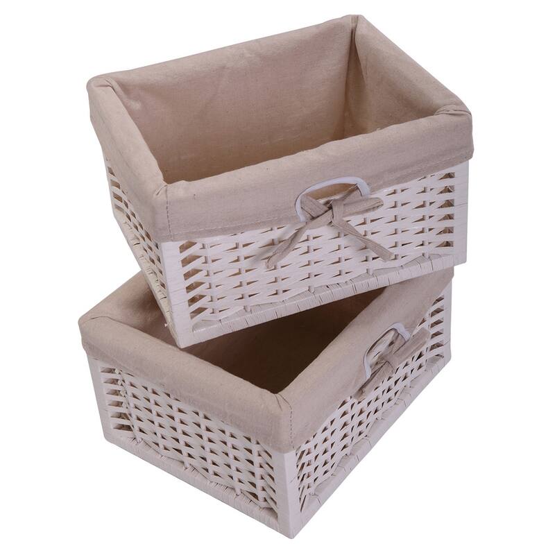 One Drawer Nightstand,End Table with Two Removable Baskets,Storage Bedside Table