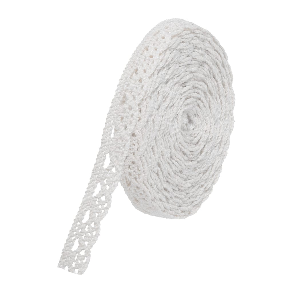 Lace Ribbon 0.51 Inch Cotton Lace Trim White Style 3