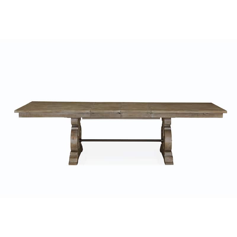 Magnussen Home Tinley Park Dove Tail Grey Extendable Rectangular Dining Table - 40''W x 80''D x 30''H
