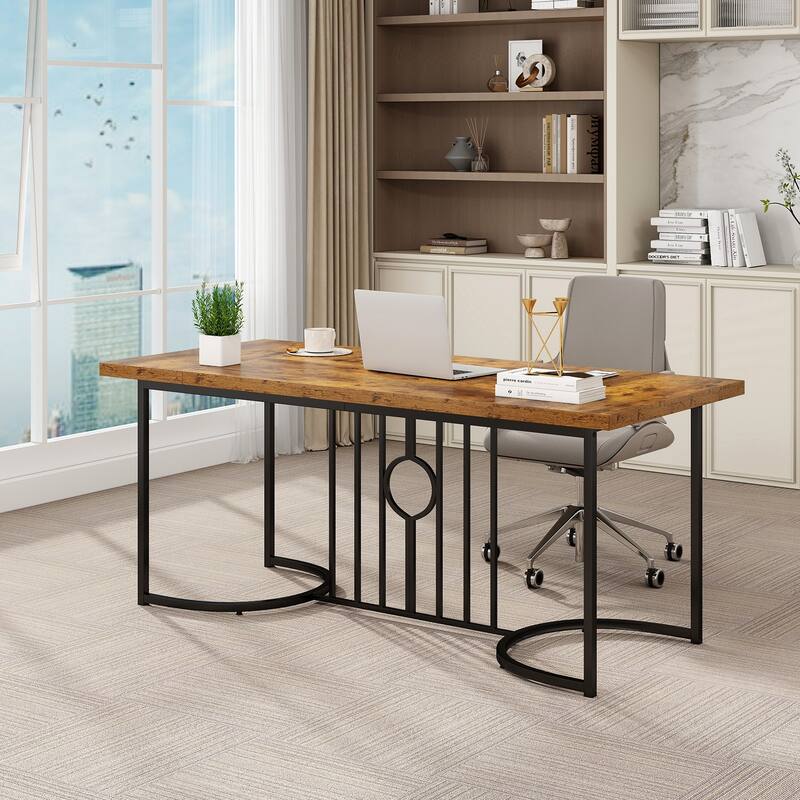 Gymax 71'' Large Dining Table for 6-8 People Rectangular Kitchen Table