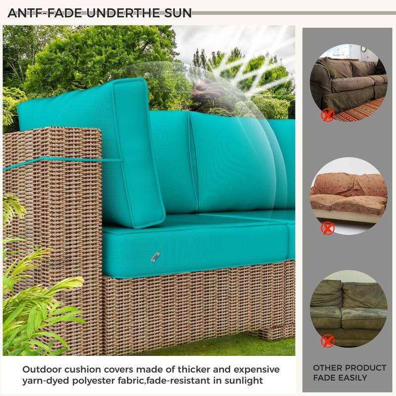 14 Piece Outdoor Furniture Replacement Cushions,Patio Seat Cushions