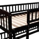 preview thumbnail 22 of 34, Twin Over Twin Low Bunk Bed With Slide,Fence and Ladder for Bedroom