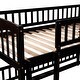preview thumbnail 9 of 34, Twin Over Twin Wooden Bunk Bed,Low Bunk Bed with Built-In Ladders and Slides