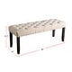 preview thumbnail 3 of 3, Fabric and Wood Dining Bench