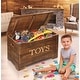 preview thumbnail 1 of 24, Solid Wood Rustic Toy Box Caramel Brown