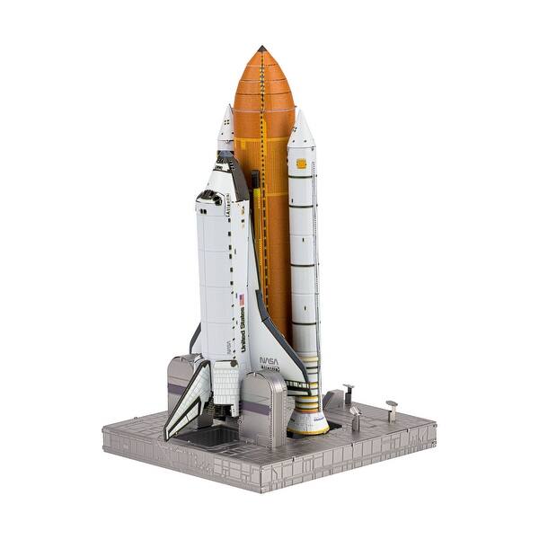 slide 2 of 7, Metal Earth Premium Series ICONX 3D Metal Model Kit - Space Shuttle Launch Kit - N/A