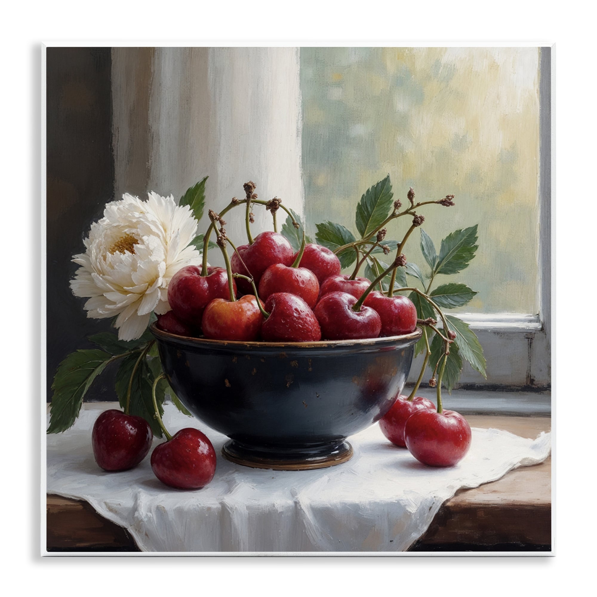 Stupell Cherry & Blossom Still Life Wall Plaque Design by Lettered and Lined