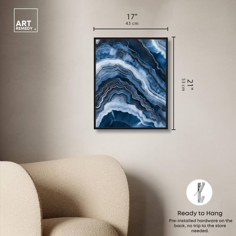Azure Abyss Layers Canvas by Art Remedy