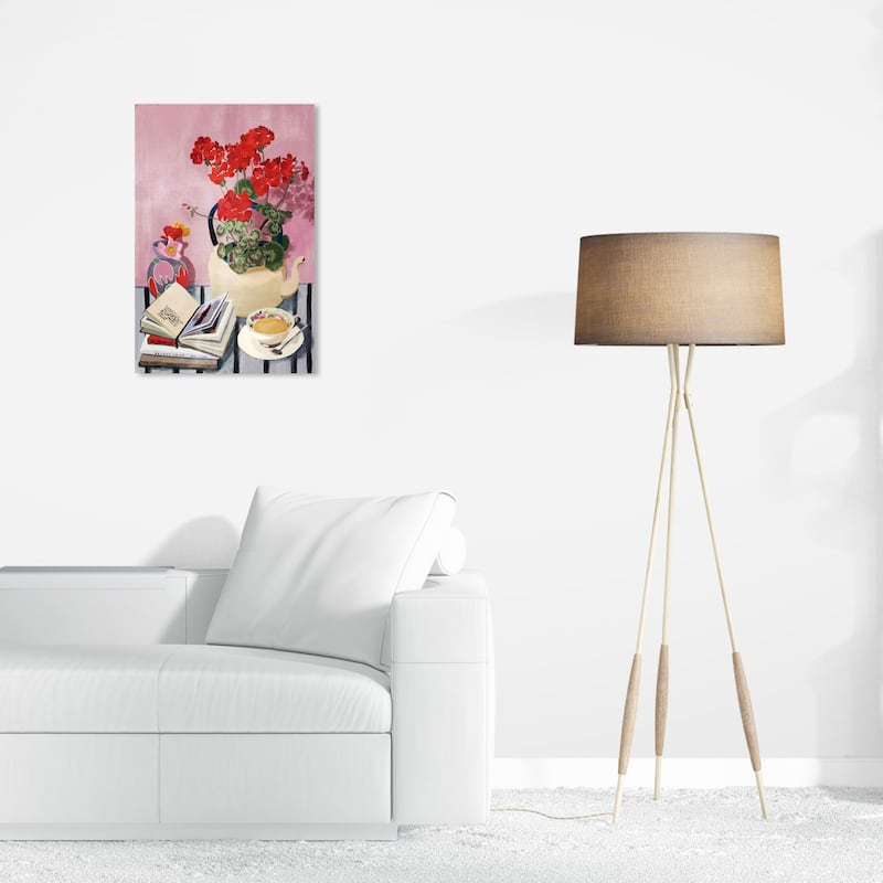 Wynwood Studio Canvas Floral and Botanical Geraniums Red and Traditional Wall Art Canvas Print - 16 x 24