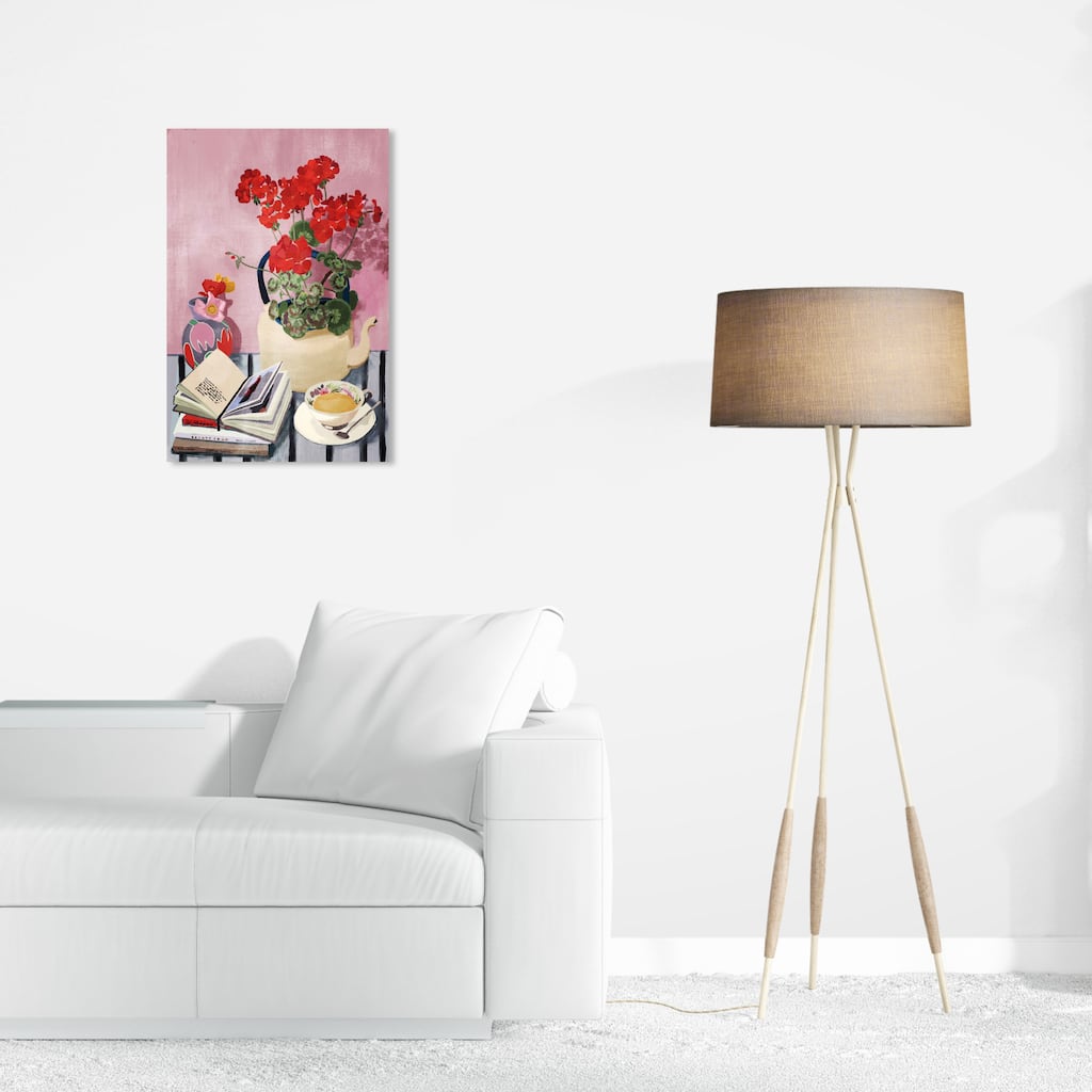 Wynwood Studio Canvas Floral and Botanical Geraniums Red and Traditional Wall Art Canvas Print