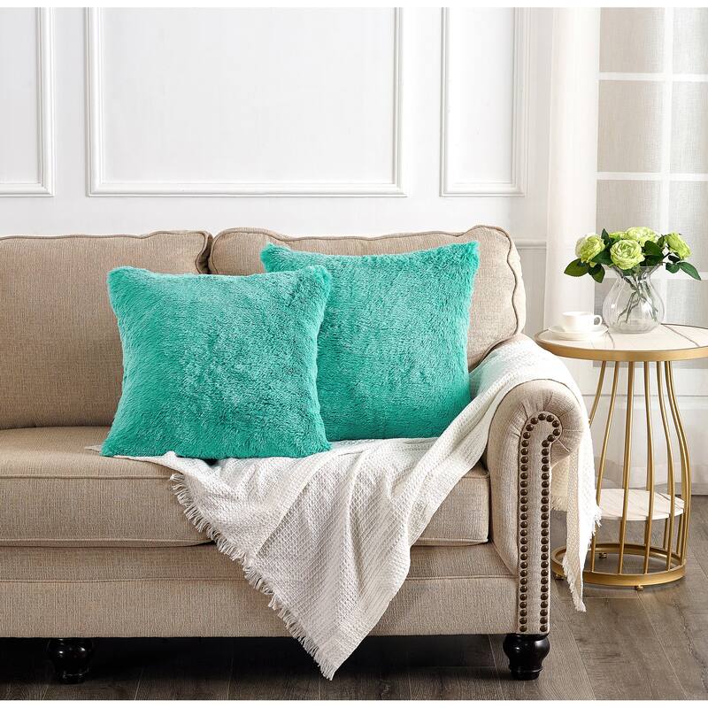 Serenta Heavy Fauxfur Pillow Shell 2 PC Set, 20''x20''