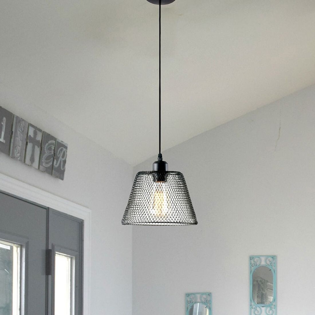 Mesh pendant light shade on sale