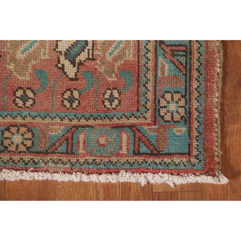 Geometric Tabriz Persian Vintage Rug Handmade Wool Carpet - 3'6"x 4'8"