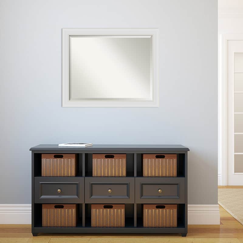 Beveled Wall Mirror - Flair Polished Nickel Frame