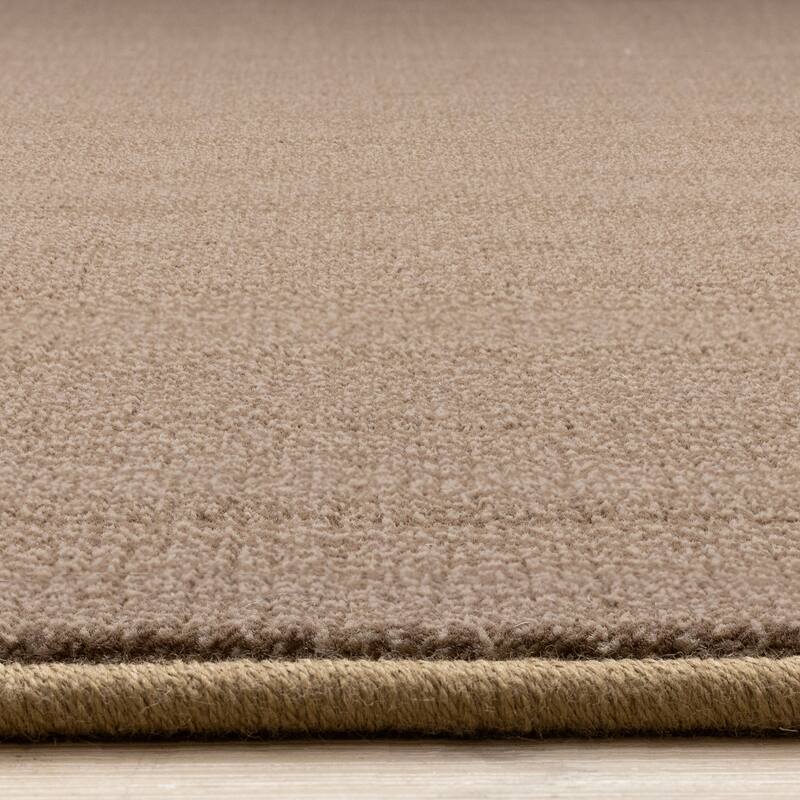 Elizabeth Collection - Brown Curves Textured Area Rug