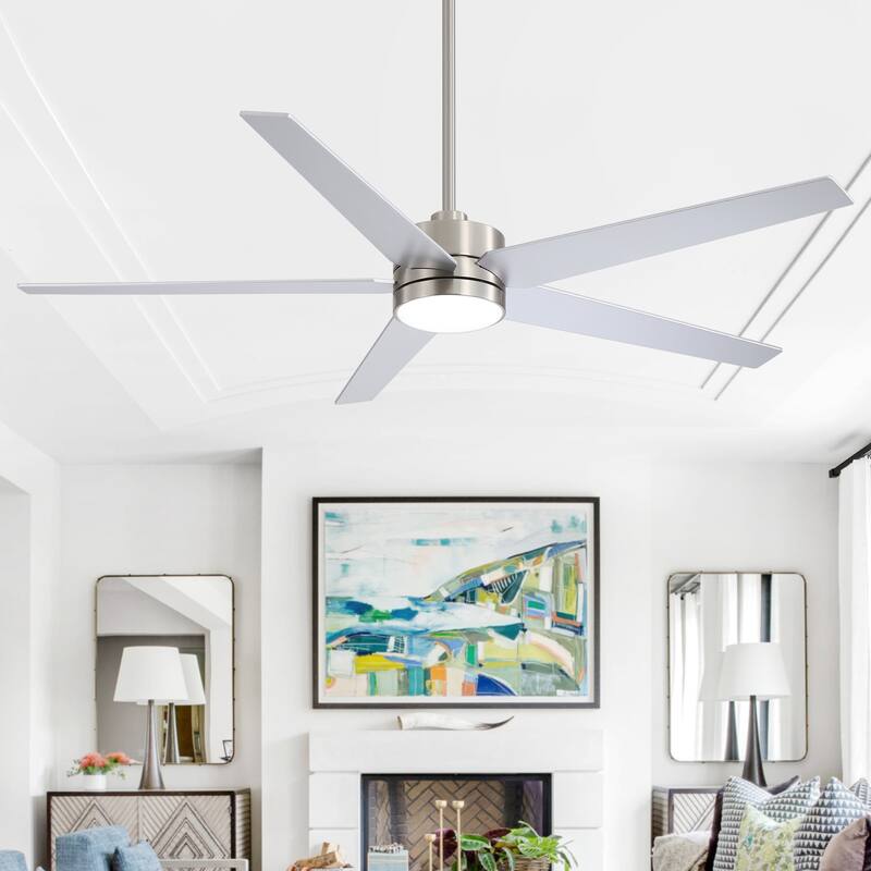 65 Inch 5-Blade LED Ceiling Fan with Light and Remote