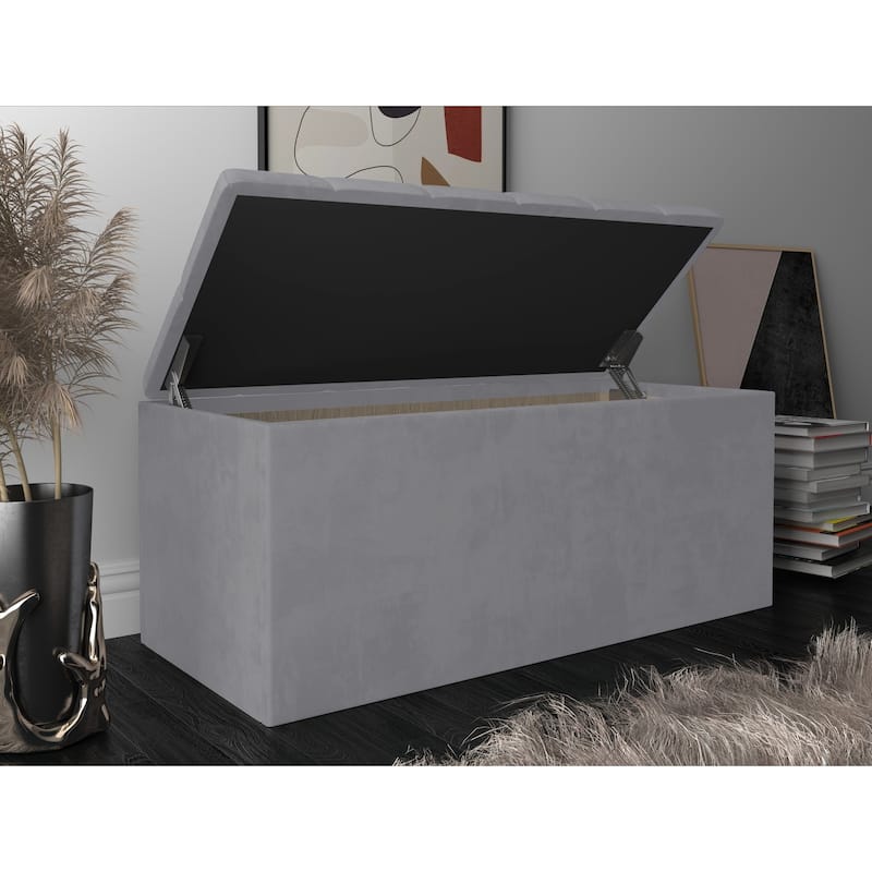 Athena Upholstered Flip Top Storage Bench