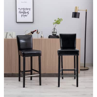 Upholstered Dining Pub Kitchen Counter Height Chair, Set of 2