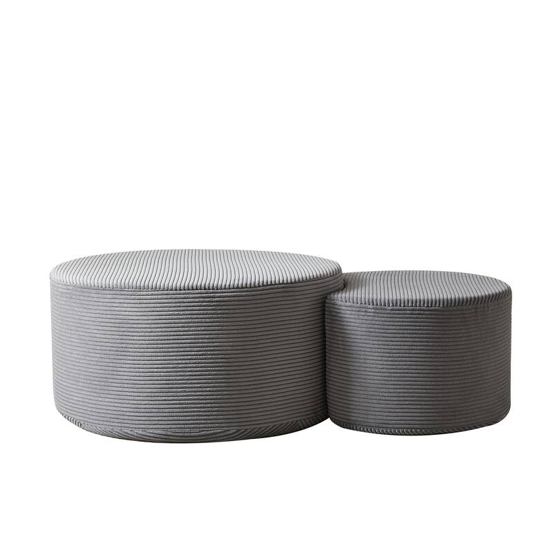 2-Piece Set, Modern Nesting Coffee Tables, Stylish Coffee Tables, Round Coffee Tables and Side Tables, for Living Rooms