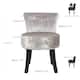 Thick Padded Makeup Vanity Stool Chair with Low Back - On Sale - Bed ...