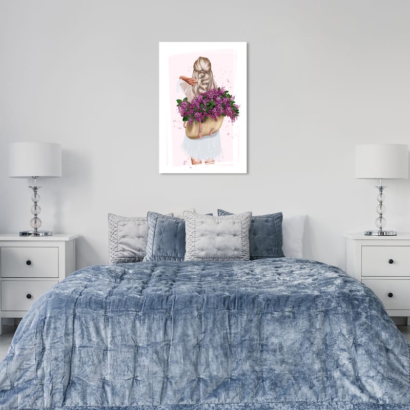 Wynwood Studio Canvas Fashion and Glam Inside my Backpack Pink and Light Pink Shabby Chic Wall Art Canvas Print - 36 x 24