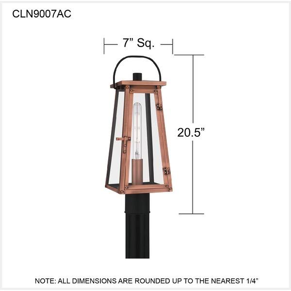 Carolina 1-Light Aged Copper Outdoor Post Lantern