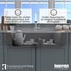 preview thumbnail 36 of 59, Karran Retrofit Farmhouse Quartz 34 in. Double Bowl 60/40 Sink Kit