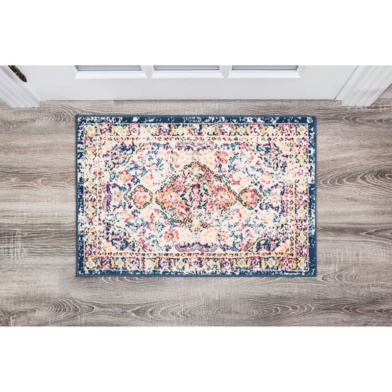 The Curated Nomad Sunset Bohemian Vintage Medallion Rug