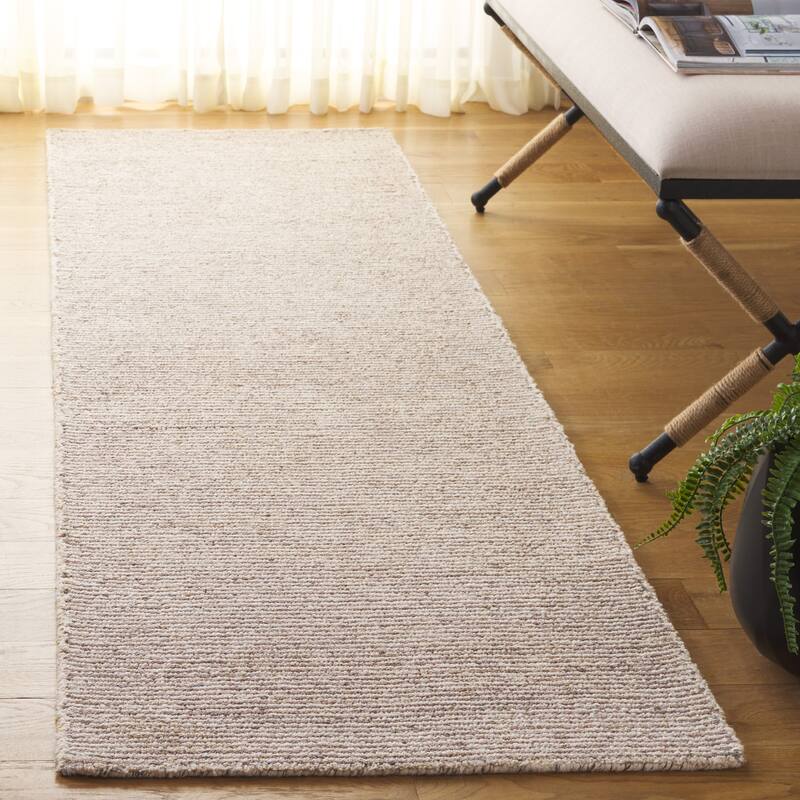 SAFAVIEH Handmade Abstract Gertjedine Modern & Contemporary Wool Rug - 2'3" x 8' Runner - Ivory