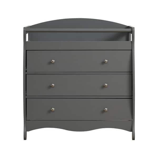 slide 2 of 16, Solid Wood Changing Table with Three Drawers - N/A