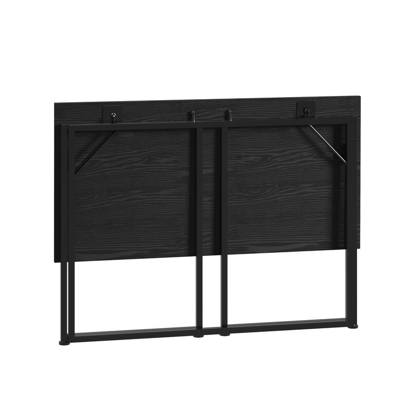Space-Saving Folding Computer Desk - Convenient, Collapsible Design with Sturdy Steel Legs for Small Rooms