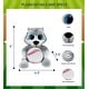 preview thumbnail 2 of 4, DolliBu Big-Eye Wolf Stuffed Animal with Baseball Plush Toy - 6 inches