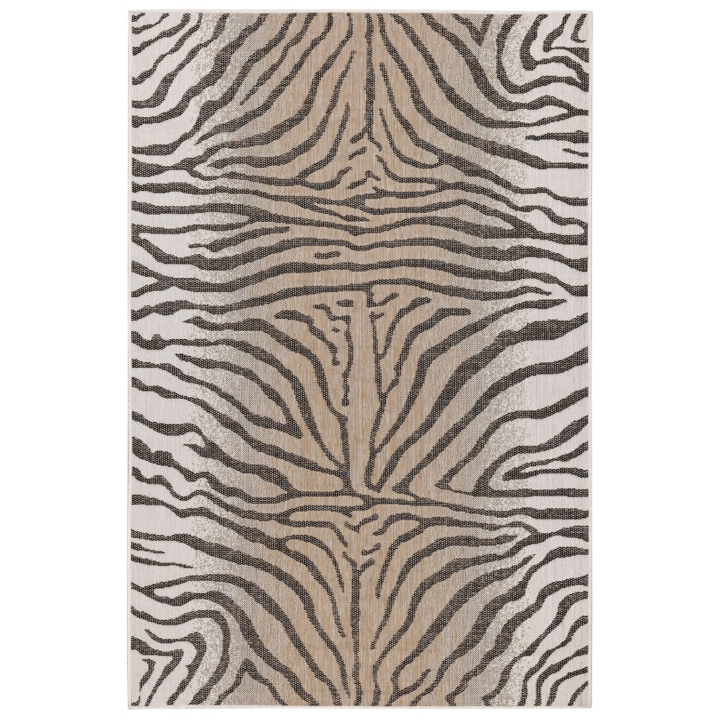 Liora Manne Carmel Zebra Indoor/Outdoor Rug Sand