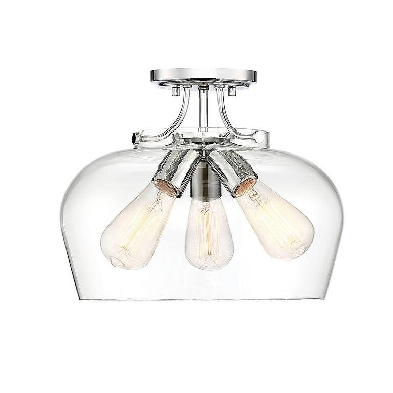 Savoy House Octave 3 Light 13" Wide Semi-Flush Ceiling Fixture