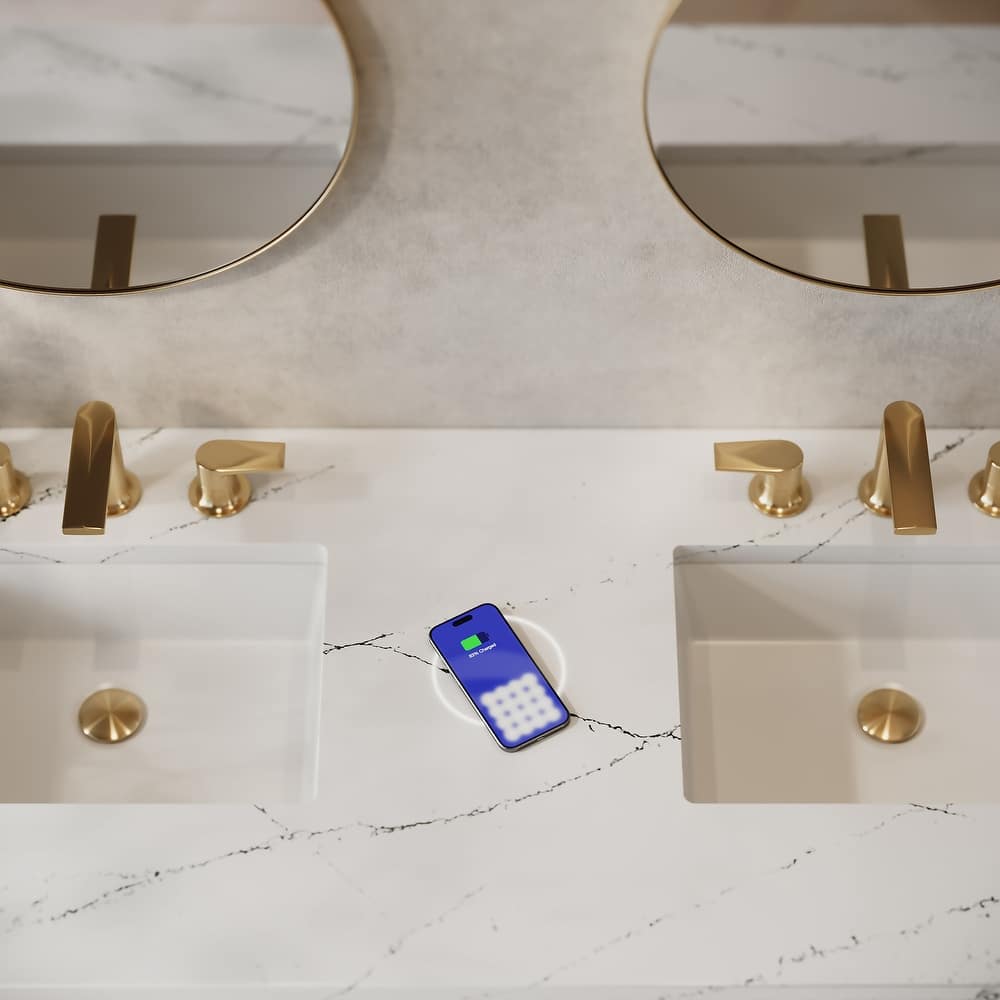 James Martin Vanities 050-S60D-FP-SNK 60" Engineered Stone Double