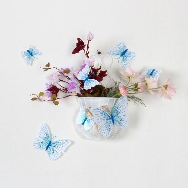 Shop 12pcs 3d Butterfly Wall Decal Art Diy Sticker For Christmas Decoration Blue Overstock 28961401