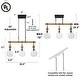 preview thumbnail 4 of 12, Farmhouse Rustic 3-light Linear Chandelier Clear Glass Island Lights for Dining Room