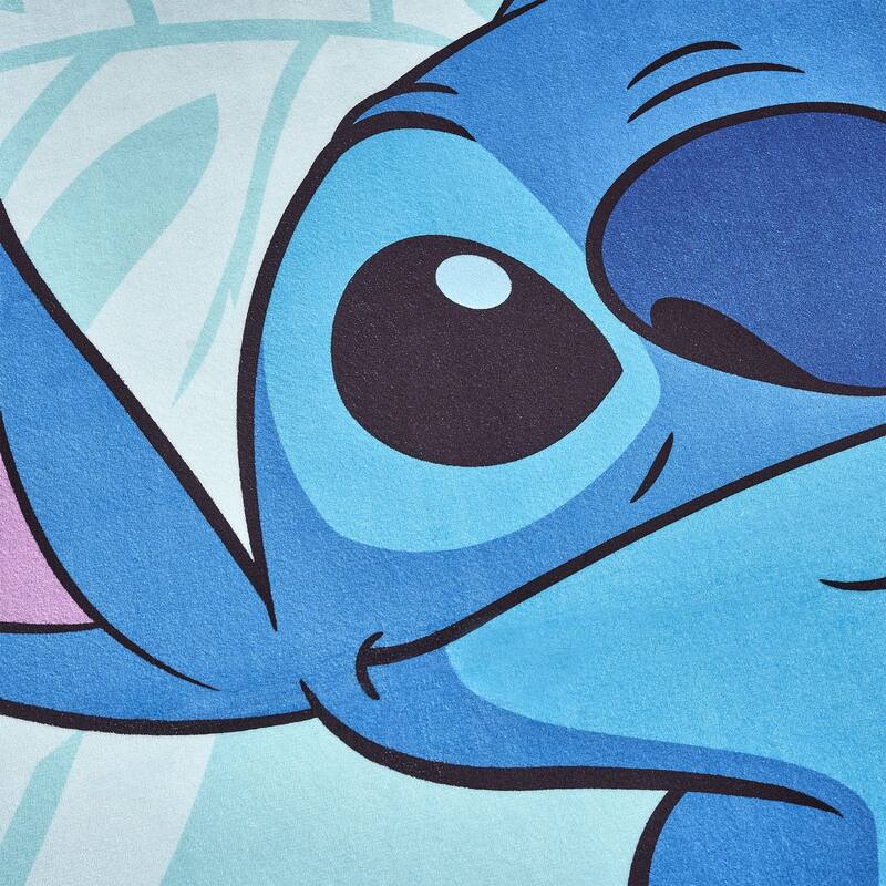 Licensed Disney Stitch Modern Hawaiian Character Printed Flannel Non-Slip Washable Indoor Kids Area Rug, 54"x78" - 4'6"x6'6"