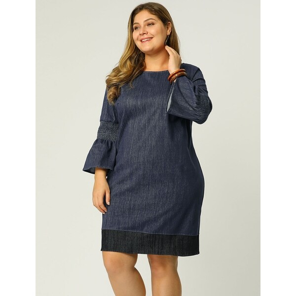 denim shift dress