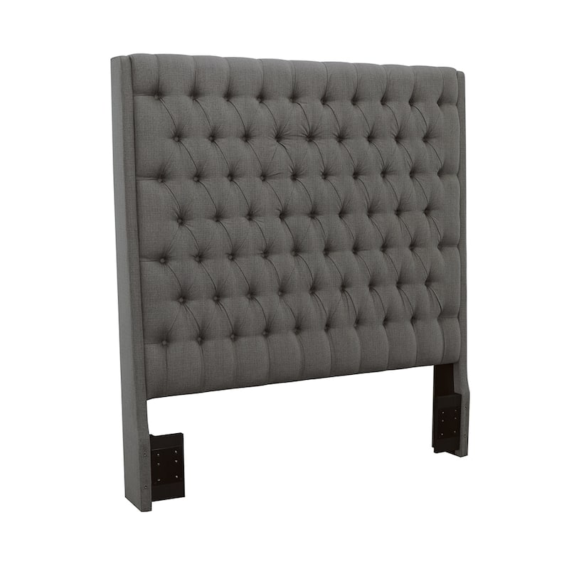 Camille Upholstered Panel Headboard Grey - Queen