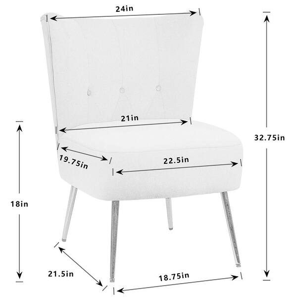 Modern Luxury Velvet Upholstered Accent Chair Living Room Chair Bed