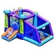 preview thumbnail 3 of 5, Castle Jumping Bouncer with Water Slide and 550W Blower - 11 ft x 8.5 ft x 6 ft (L x W x H)