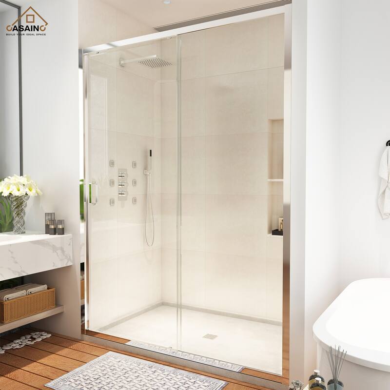 CASAINC 48 "x 72" Framed Single Sliding Shower Door