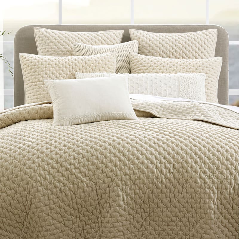 DKNY PURE Velvet Quilt Set - Birch - King