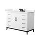 Option White / White Quartz Top / Matte Black Hardware